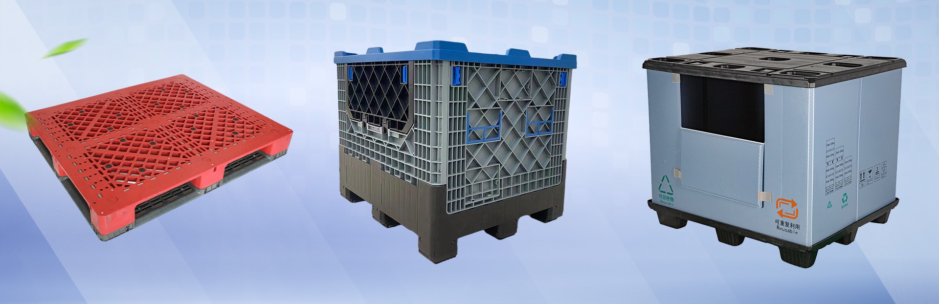 plastic pallets and crates