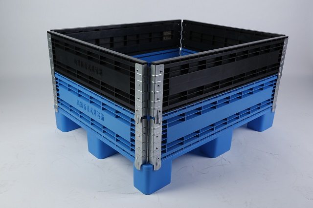 Foldable Plastic Pallet Collars Sleeve Pack Box with Lid