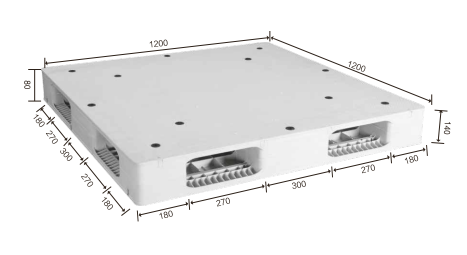 1200 x 1200 Heavy Duty Industrial Reversible Plastic Pallets