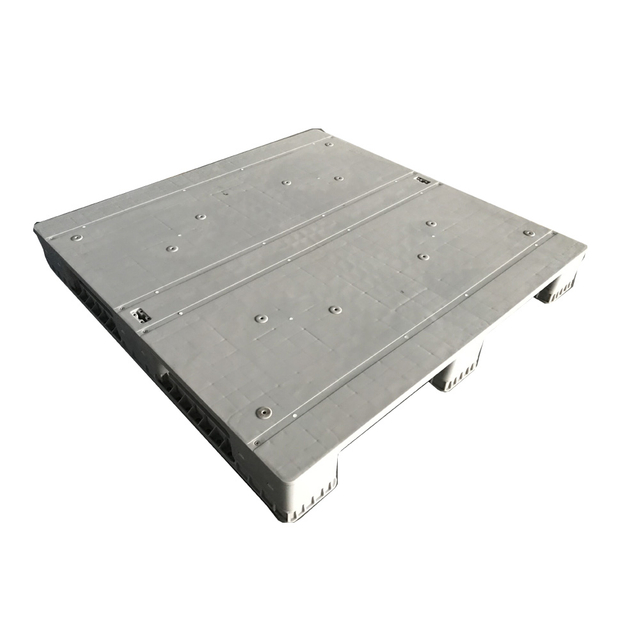 1200 x 1200 Grey RFID Solid Top Plastic Rackable Pallets
