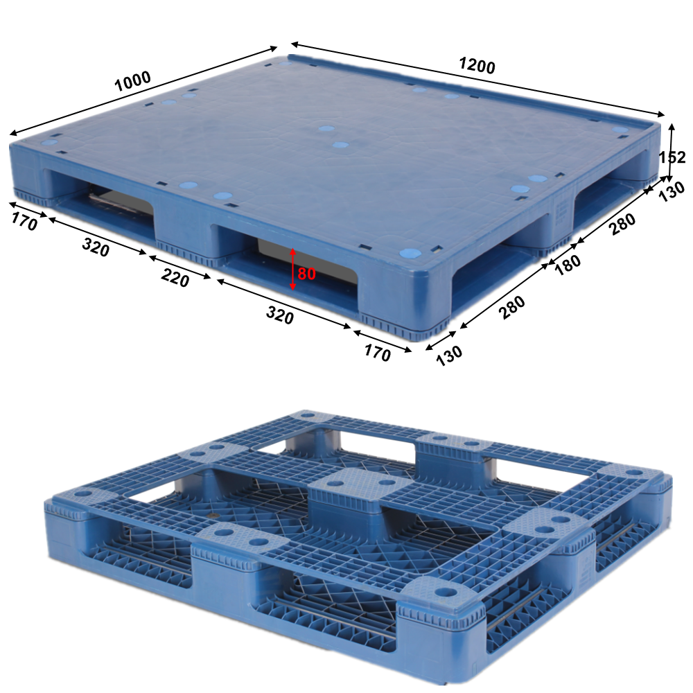 1200 x 1000 heavy duty plastic pallets with lip