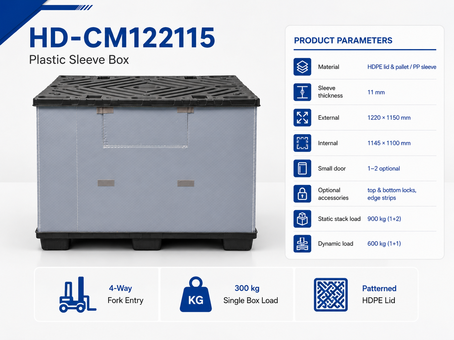 1220x1150 Twin-Sheet Plastic Sleeve Pack Container