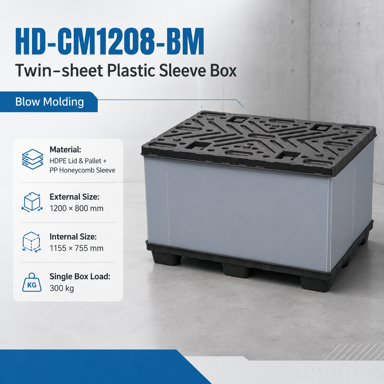1200x800 Twin-Sheet Plastic Sleeve Pack Container