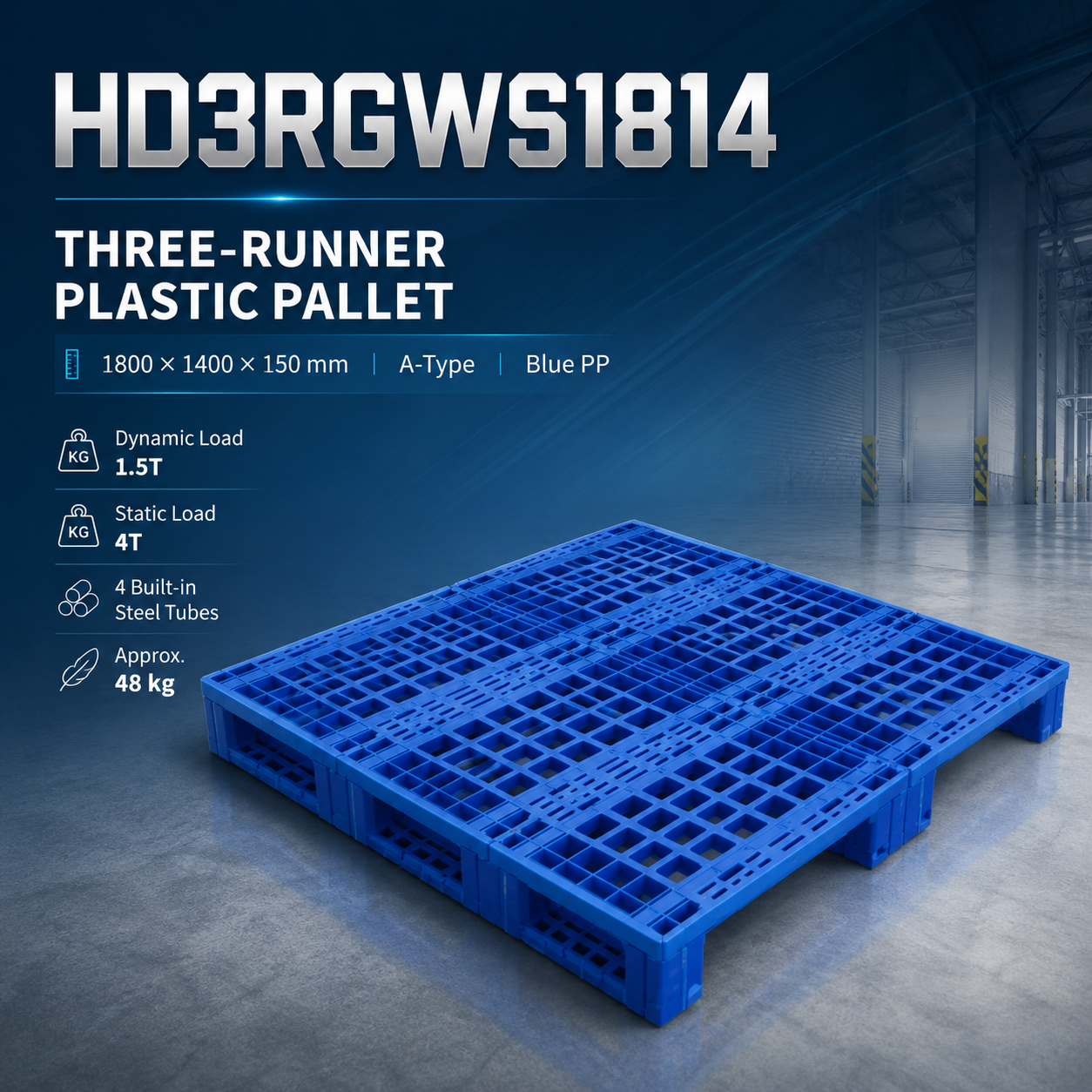 1800x1400x150 mm Modular Plastic Pallet
