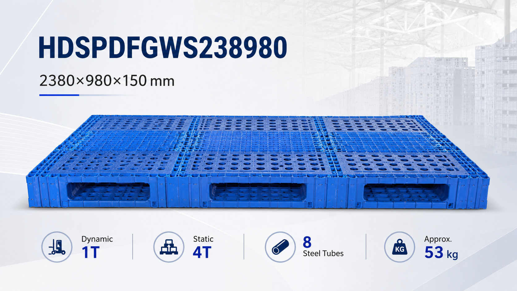 2380x980x150 mm Modular Plastic Pallet