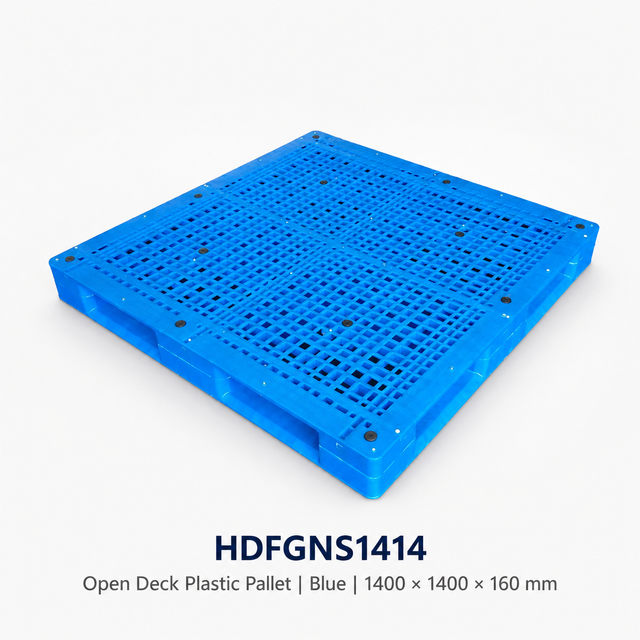 1400x1400x160 mm Full Perimeter Open Deck Plastic Pallet