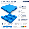HD3RCWS1616 Three-Runner Solid Top Plastic Pallet