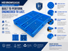 1600x1600x200 mm Three-Runner Open Deck Plastic Pallet