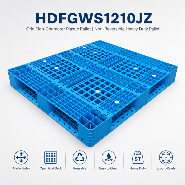 1200x1000x150 mm Full Perimeter Open Deck Plastic Pallet