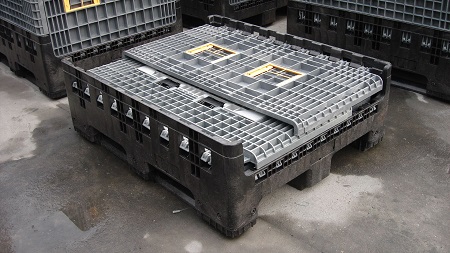 collapsible plastic pallet box
