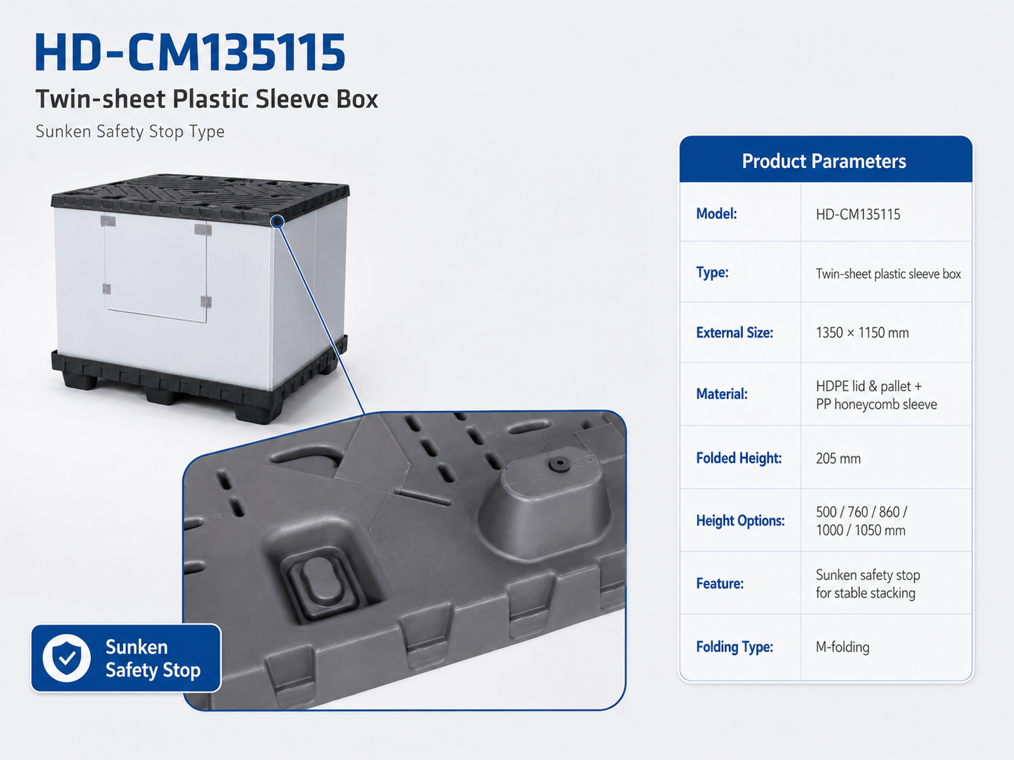 1350x1150 Twin-Sheet Plastic Sleeve Pack Container