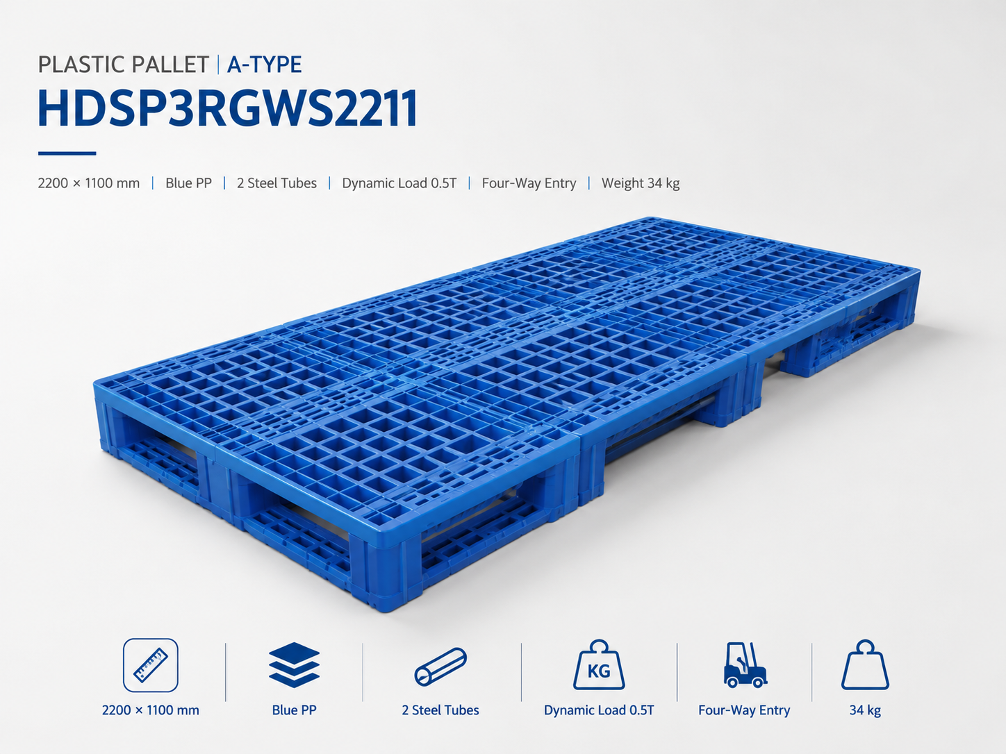2200x1100x150 mm Modular Plastic Pallet