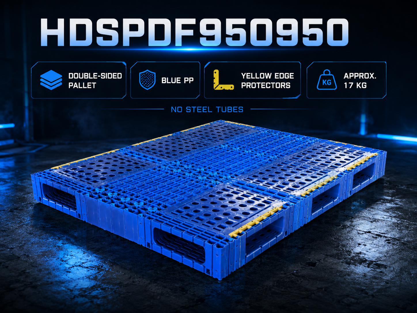 950x950x140 mm Modular Plastic Pallet