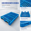 1200x800x150 mm Three-Runner Open Deck Plastic Pallet
