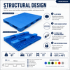 1500x1500x160 mm Three-Runner Solid Top Plastic Pallet