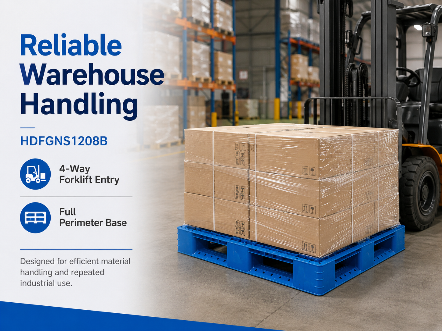 1200x800x150 mm Full Perimeter Open Deck Plastic Pallet