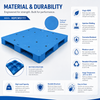 1100x1100x150 mm Full Perimeter Solid Top Plastic Pallet