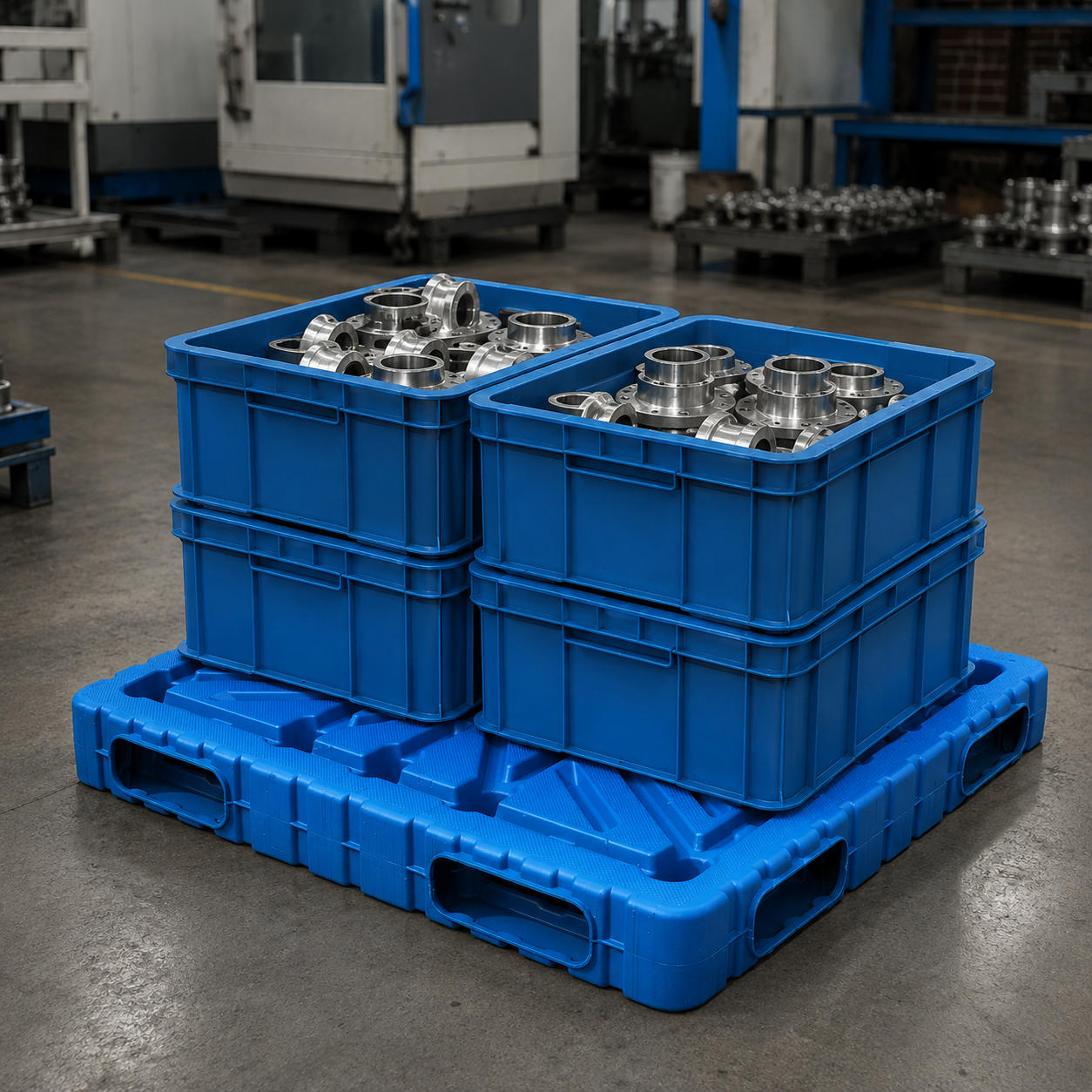 1200x1200x150 mm Blow Molded Plastic Pallet