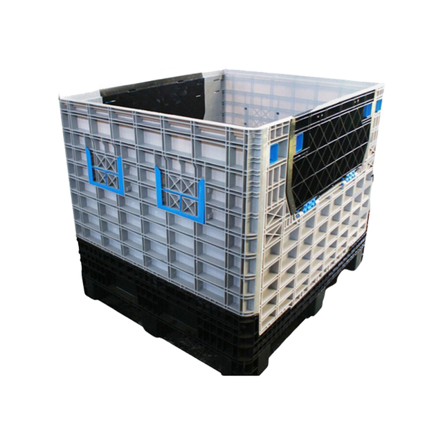 Large Solid Collapsible Plastic Pallet Storage Tote Bin