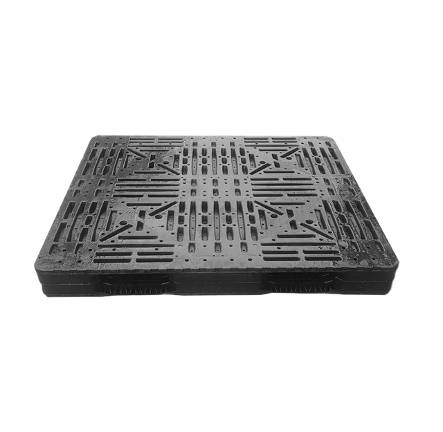 Black Large Heavy Duty Industrial Stackable Plastic Pallets