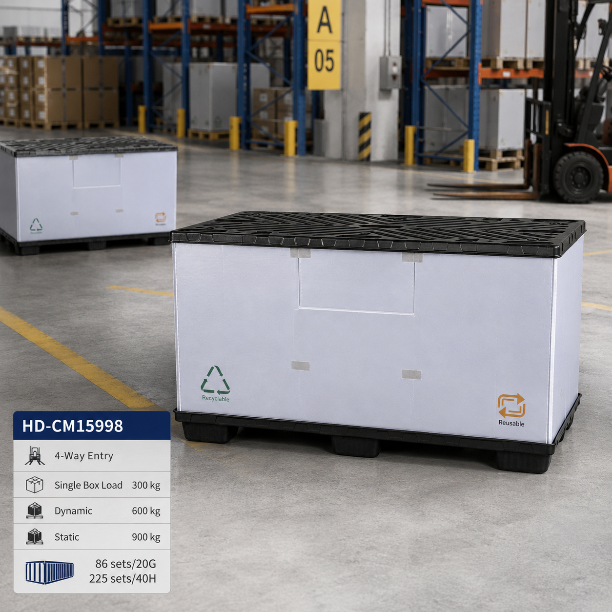 1590x980 Twin-Sheet Plastic Sleeve Pack Container