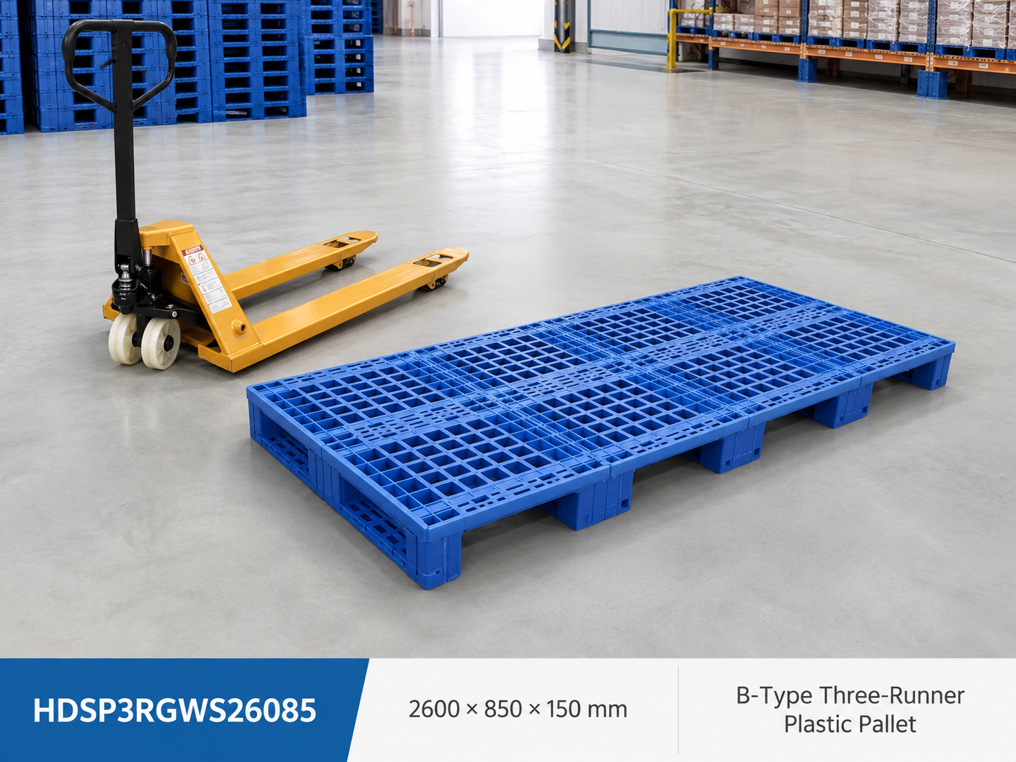2600x850x150 mm Modular Plastic Pallet