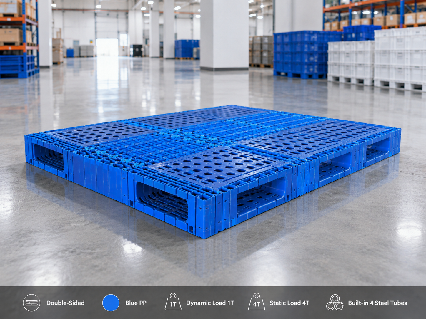 1800x1800x150 mm Modular Plastic Pallet