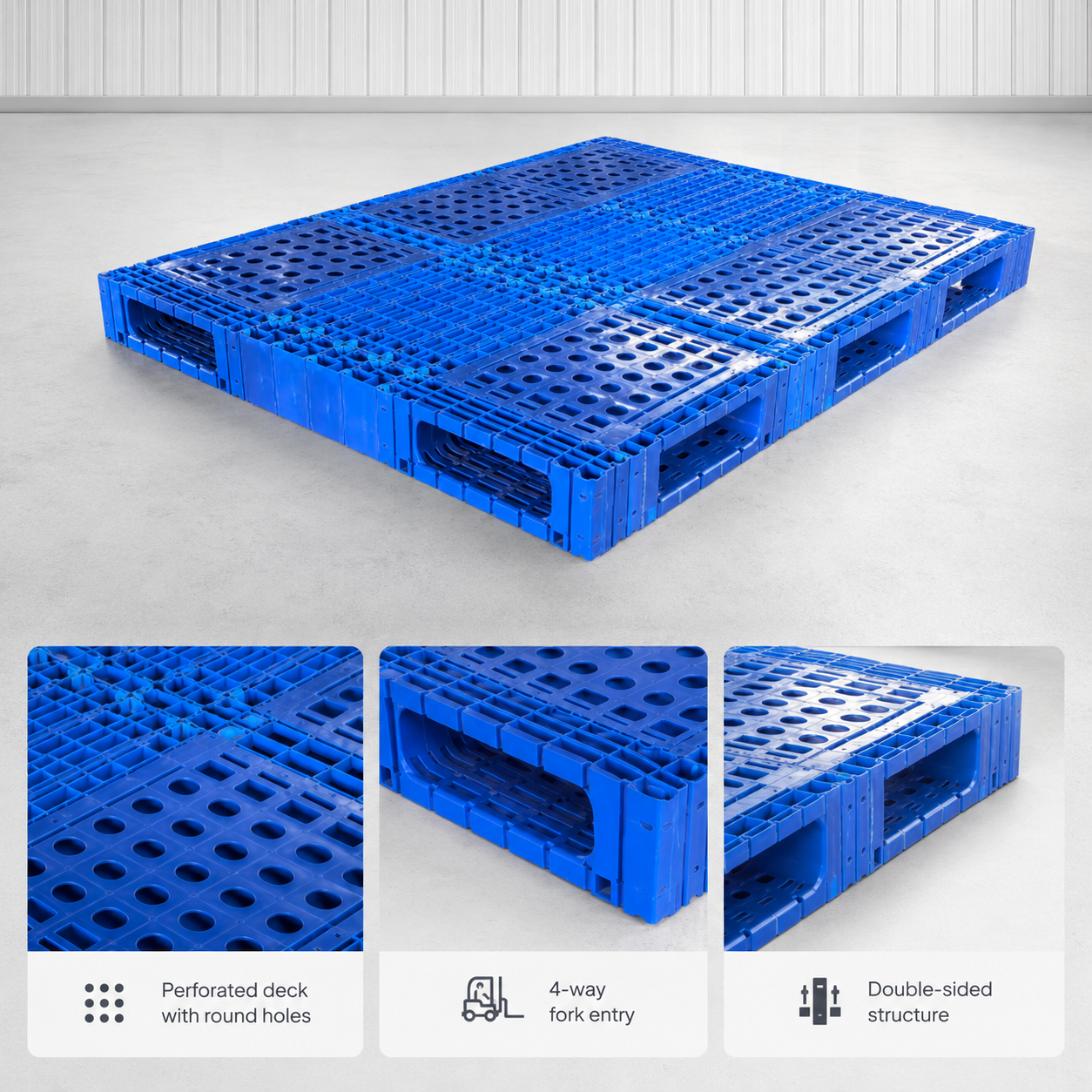 1250x950x140 mm Modular Plastic Pallet