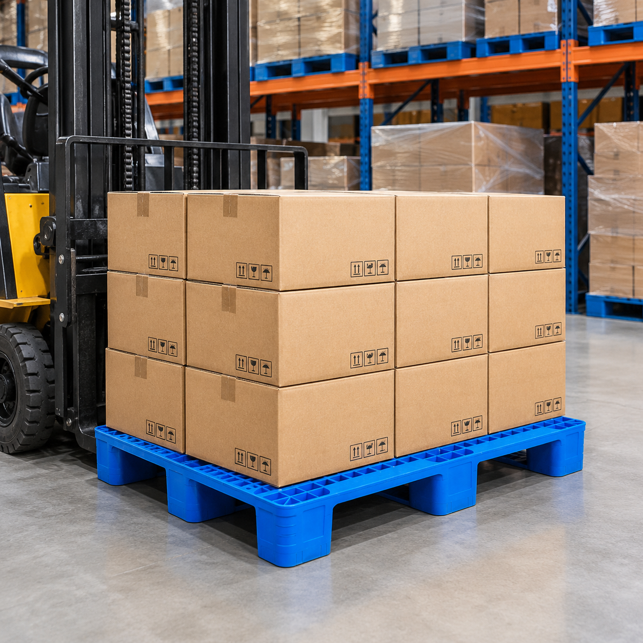 HD3RGW1212H160 Three-Runner Open Deck Plastic Pallet