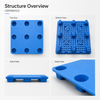 1200x1200x150 mm Blow Molded Plastic Pallet