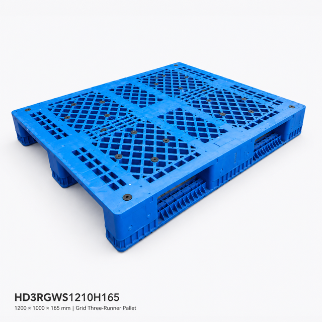 HD3RGWS1210H165 Three-Runner Open Deck Plastic Pallet