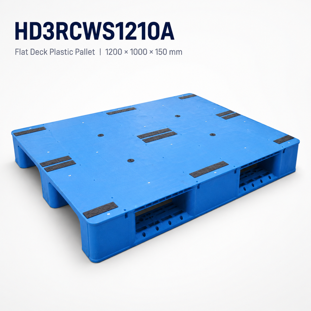 1200x1200x150 mm Three-Runner Solid Top Plastic Pallet