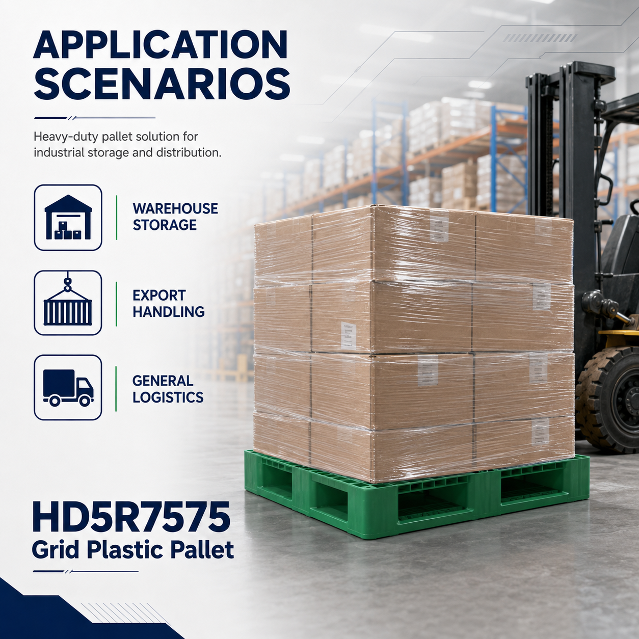 755x755x150 mm Nestable Plastic Pallet