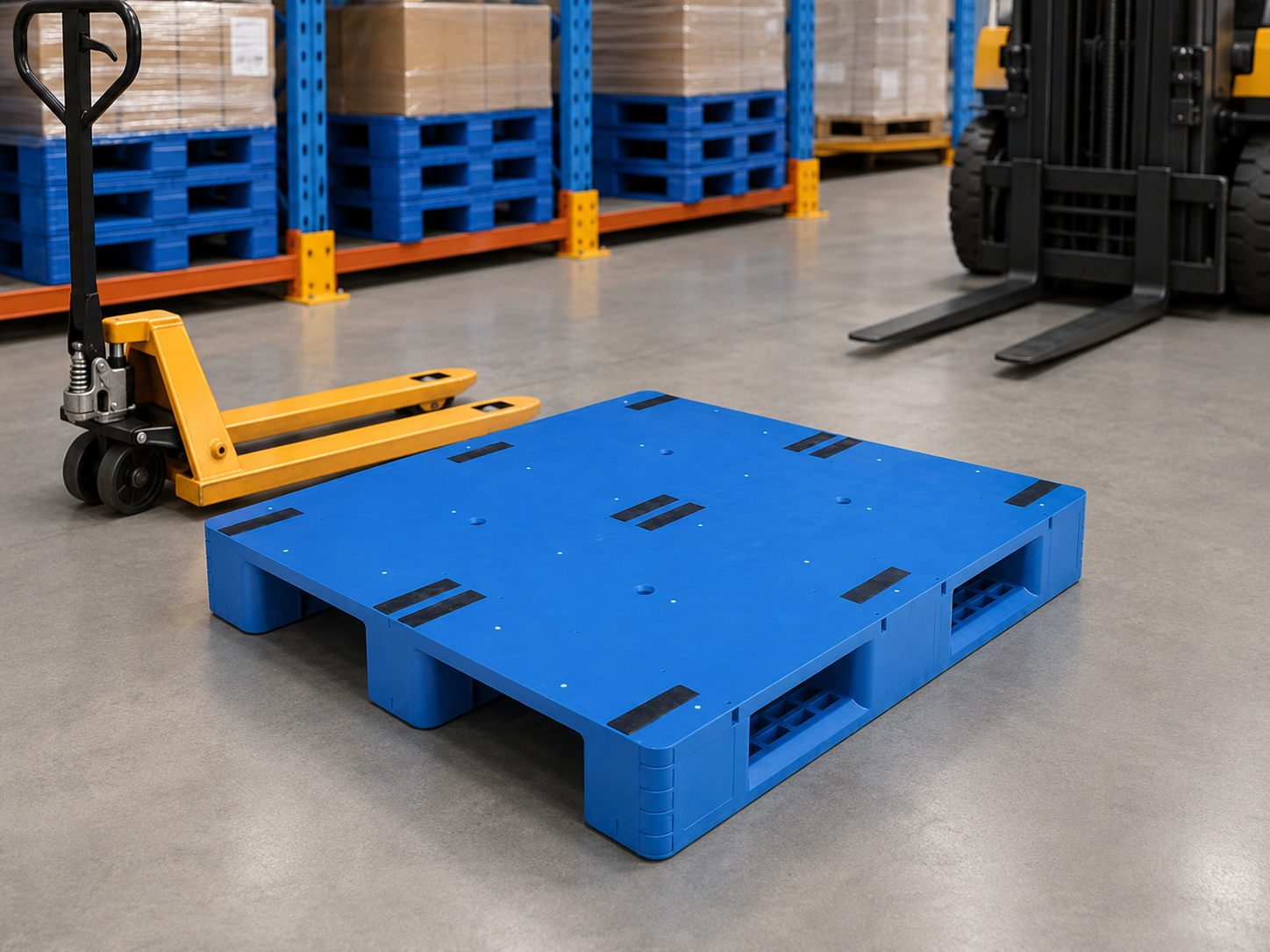 HD3RCWS1211S Three-Runner Solid Top Plastic Pallet