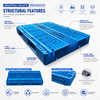 1300x1000x150 mm Double-Face Open Deck Plastic Pallet