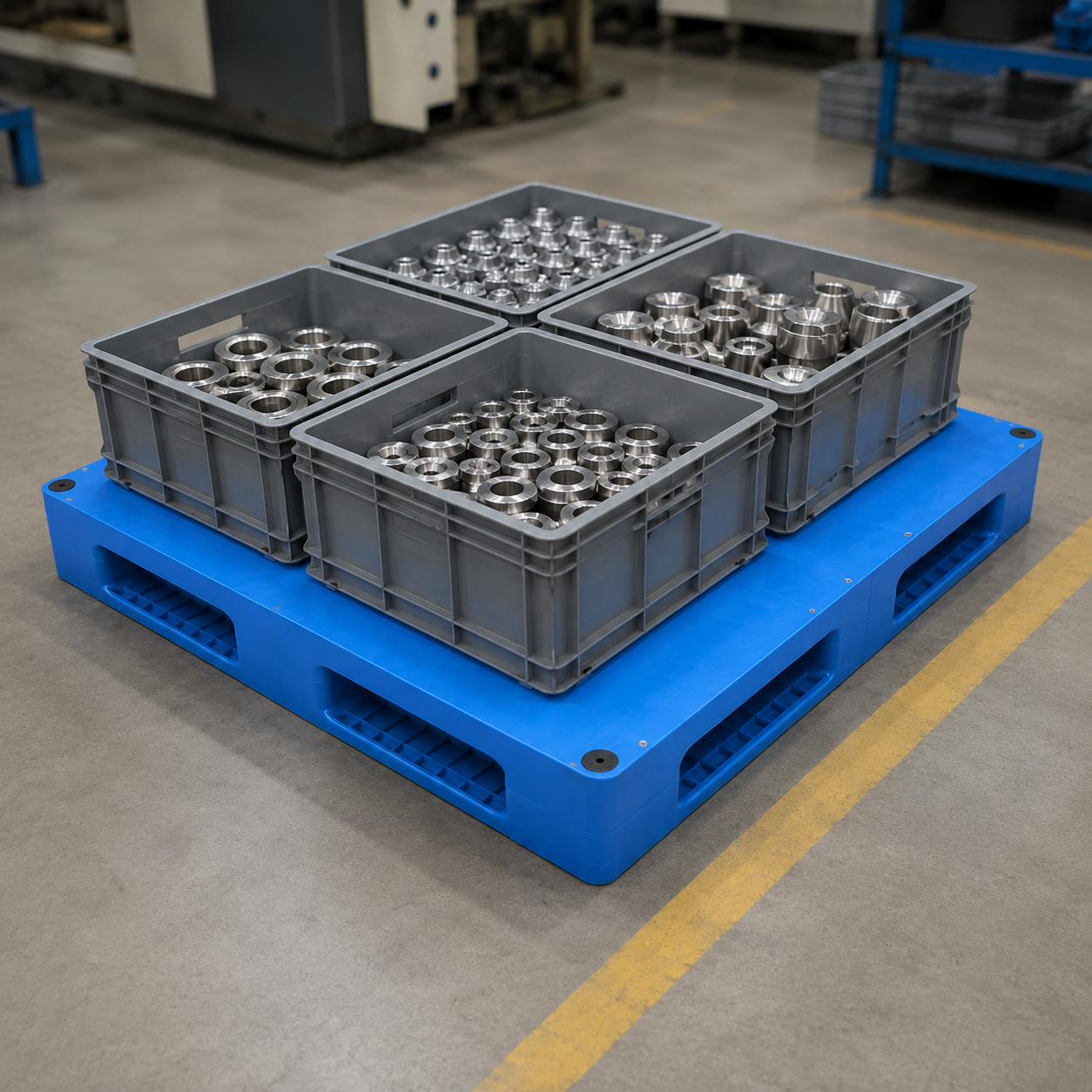1200x1200x150 mm Double-Face Solid Top Plastic Pallet