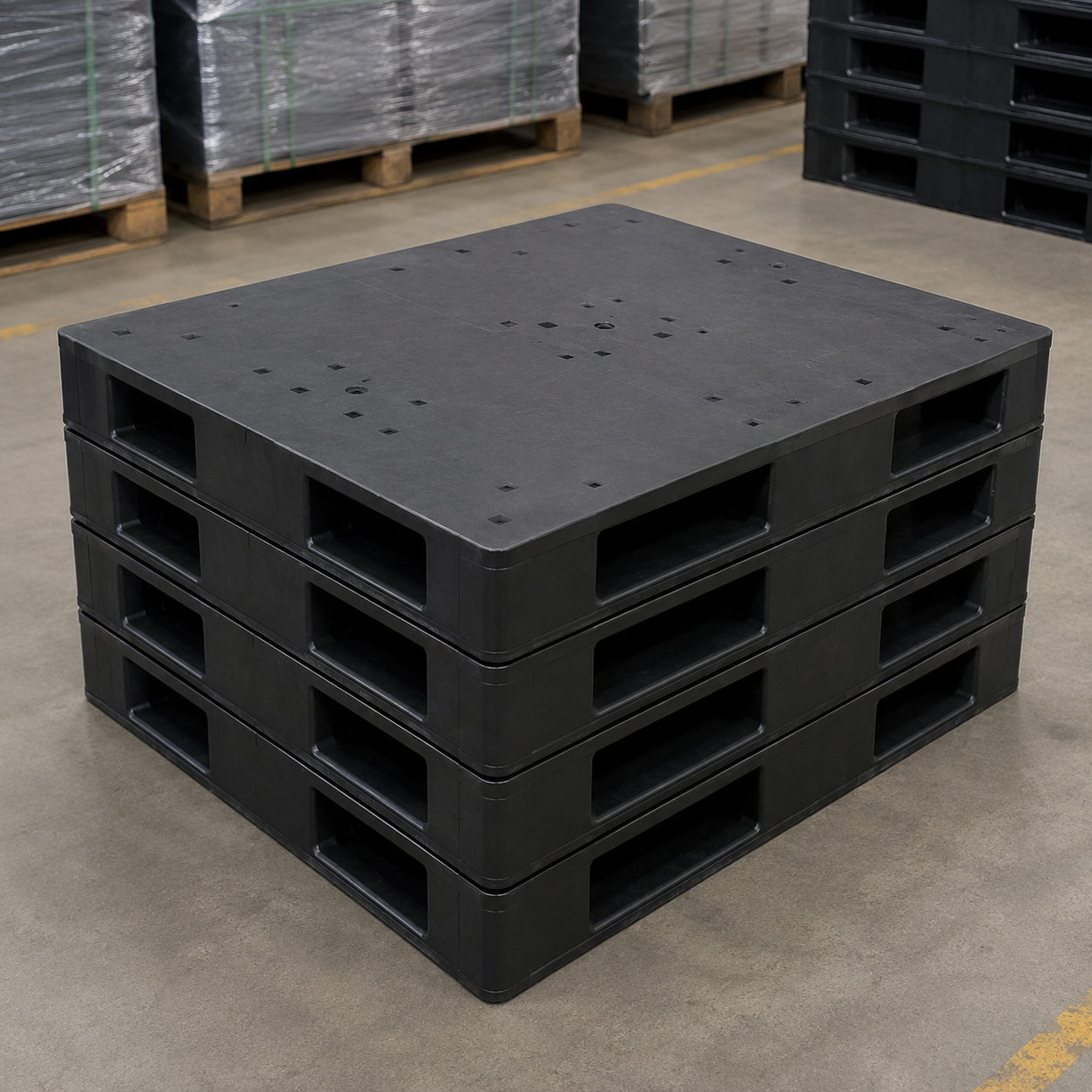1500x1200x150 mm Double-Face Solid Top Plastic Pallet