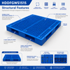1500x1500x160 mm Double-Face Open Deck Plastic Pallet