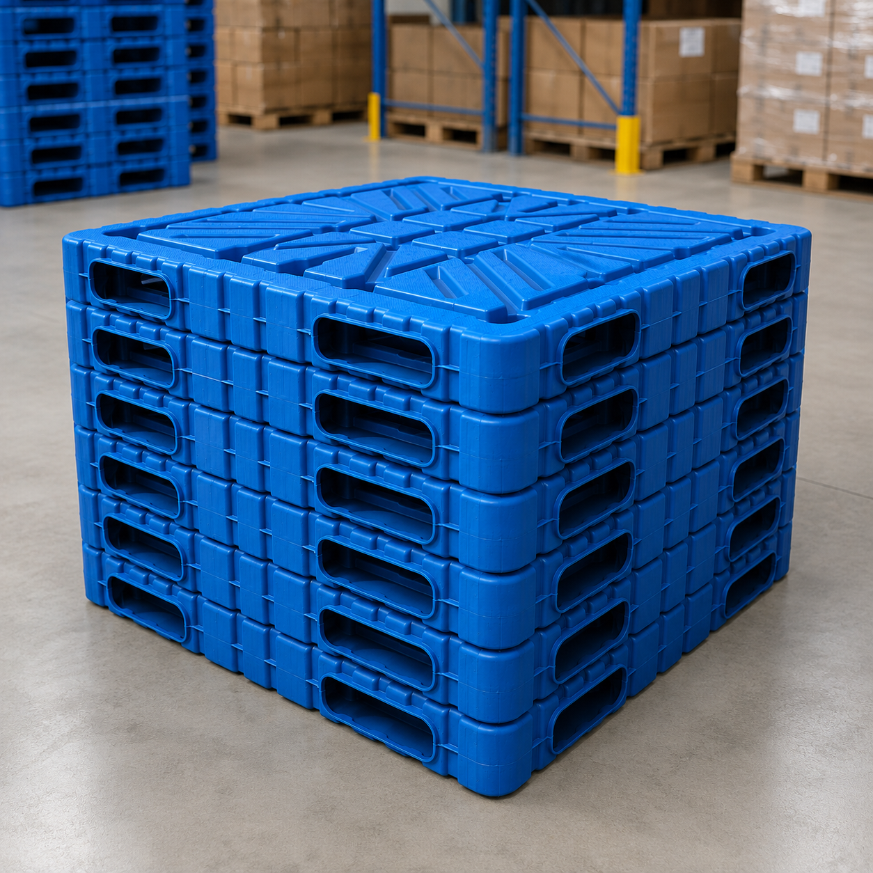 1400x1200x150 mm Blow Molded Plastic Pallet