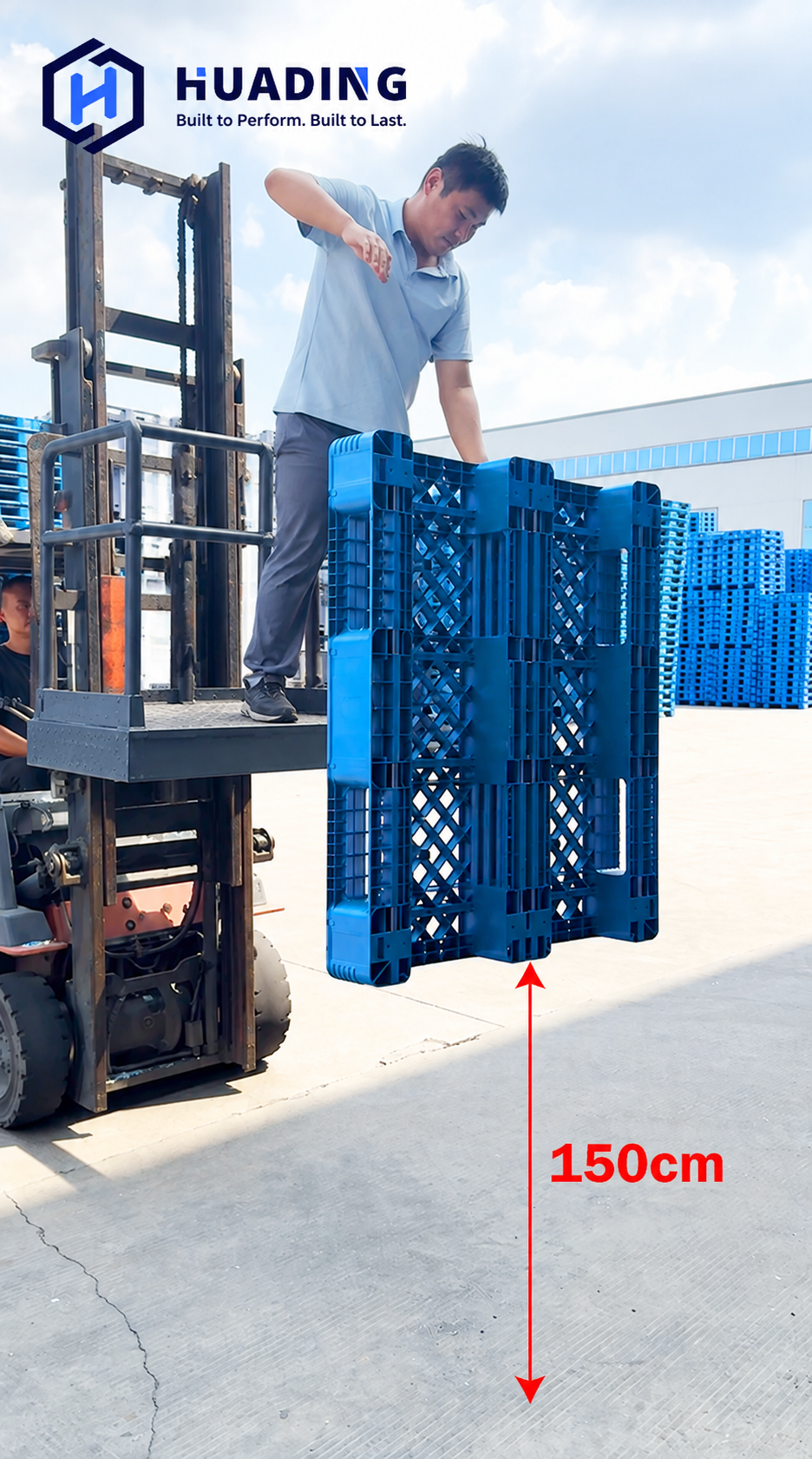 How Huading validated the updated steel tube retention structure - vertical drop test from 1.5 metres