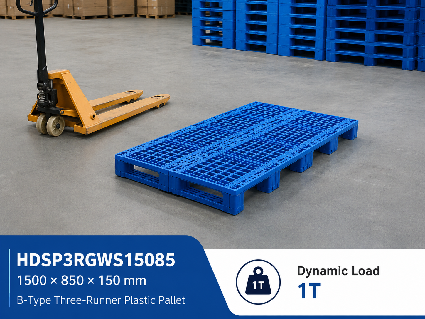 1500x850x150 mm Modular Plastic Pallet