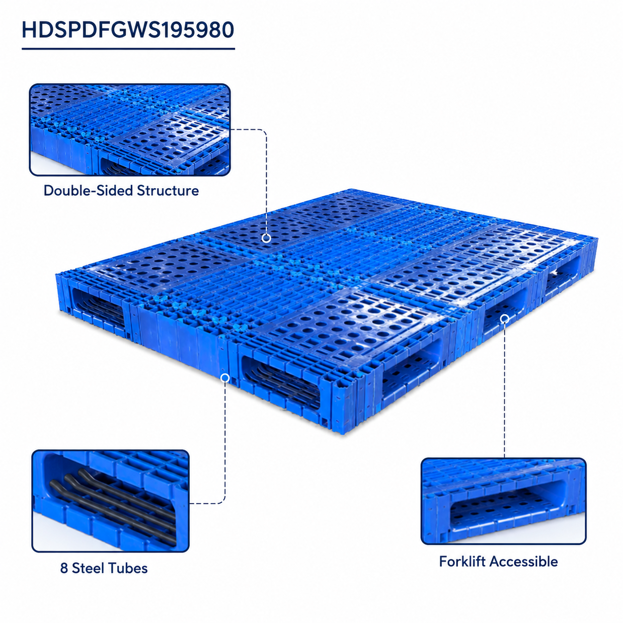 1950x980x150 mm Modular Plastic Pallet