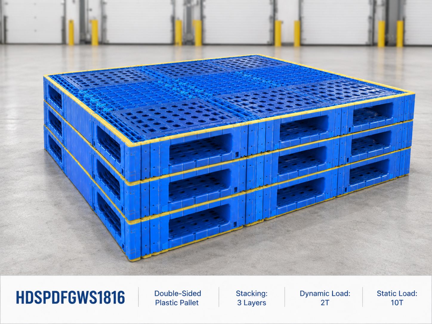 1800x1600x150 mm Modular Plastic Pallet