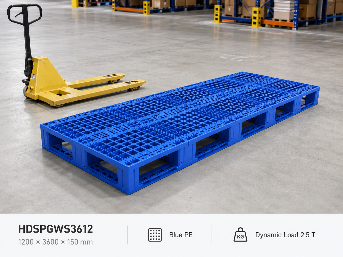 3600x1200x150 mm Modular Plastic Pallet