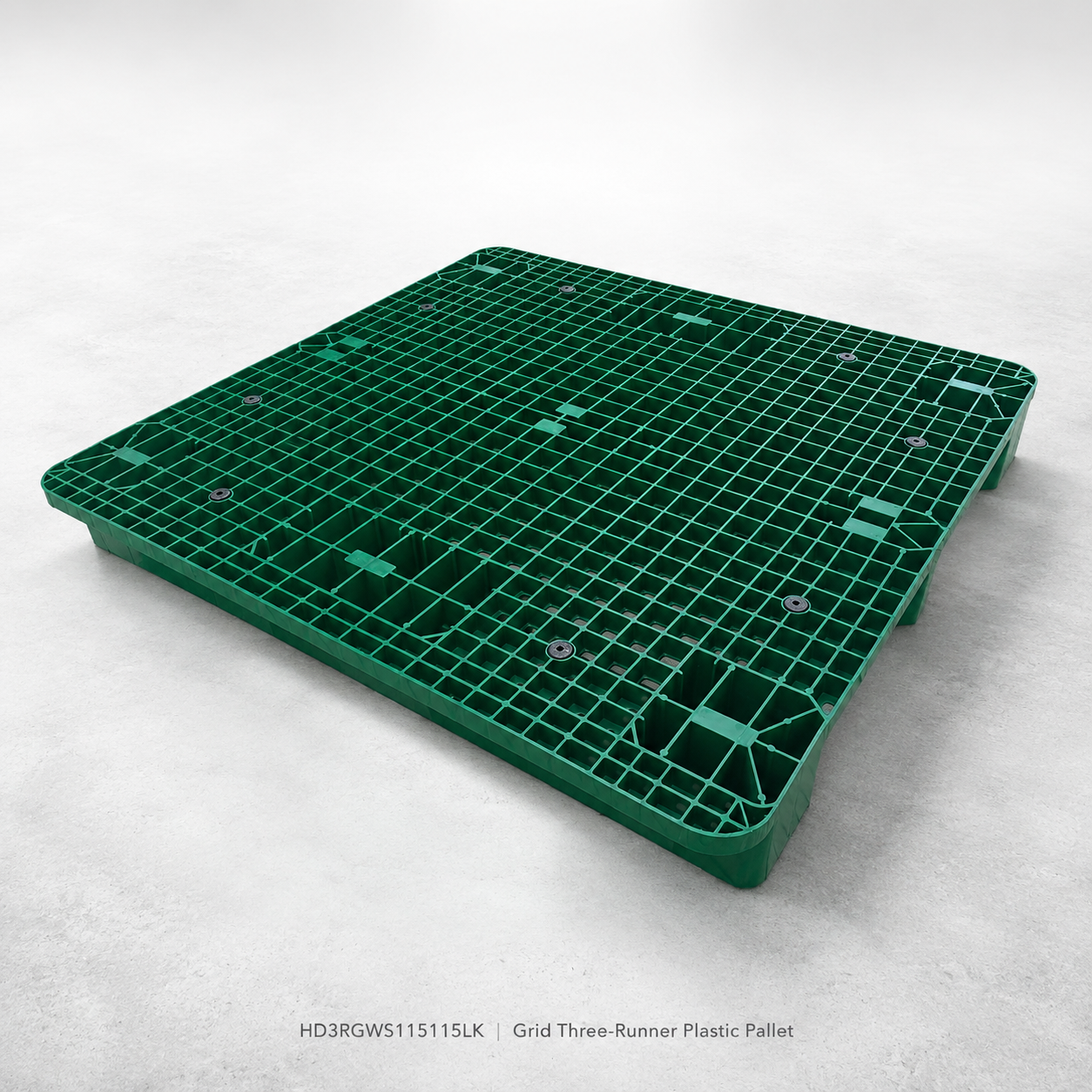 HD3RGWS115115LK Three-Runner Open Deck Plastic Pallet