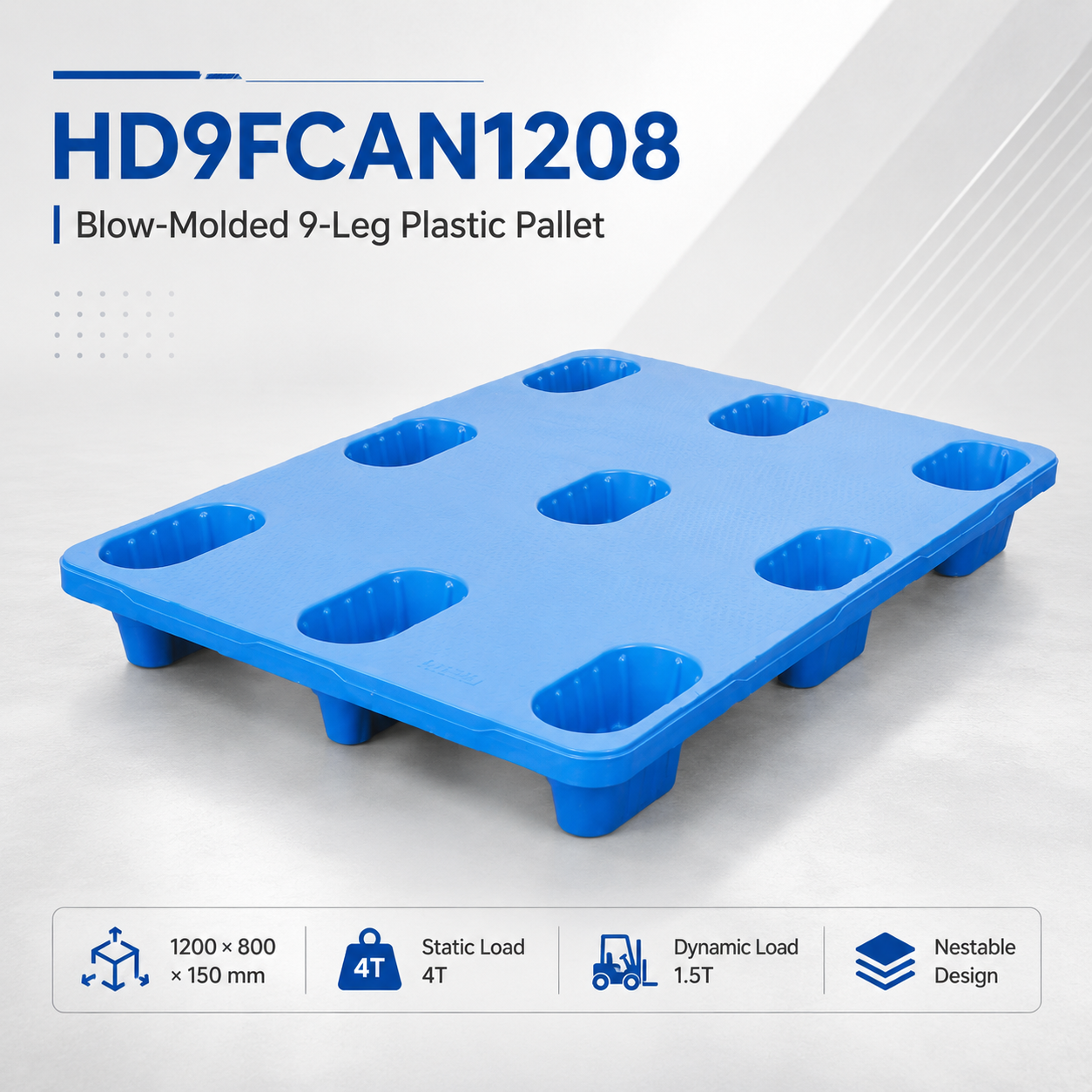 HD9FCAN1208 Nestable Plastic Pallet