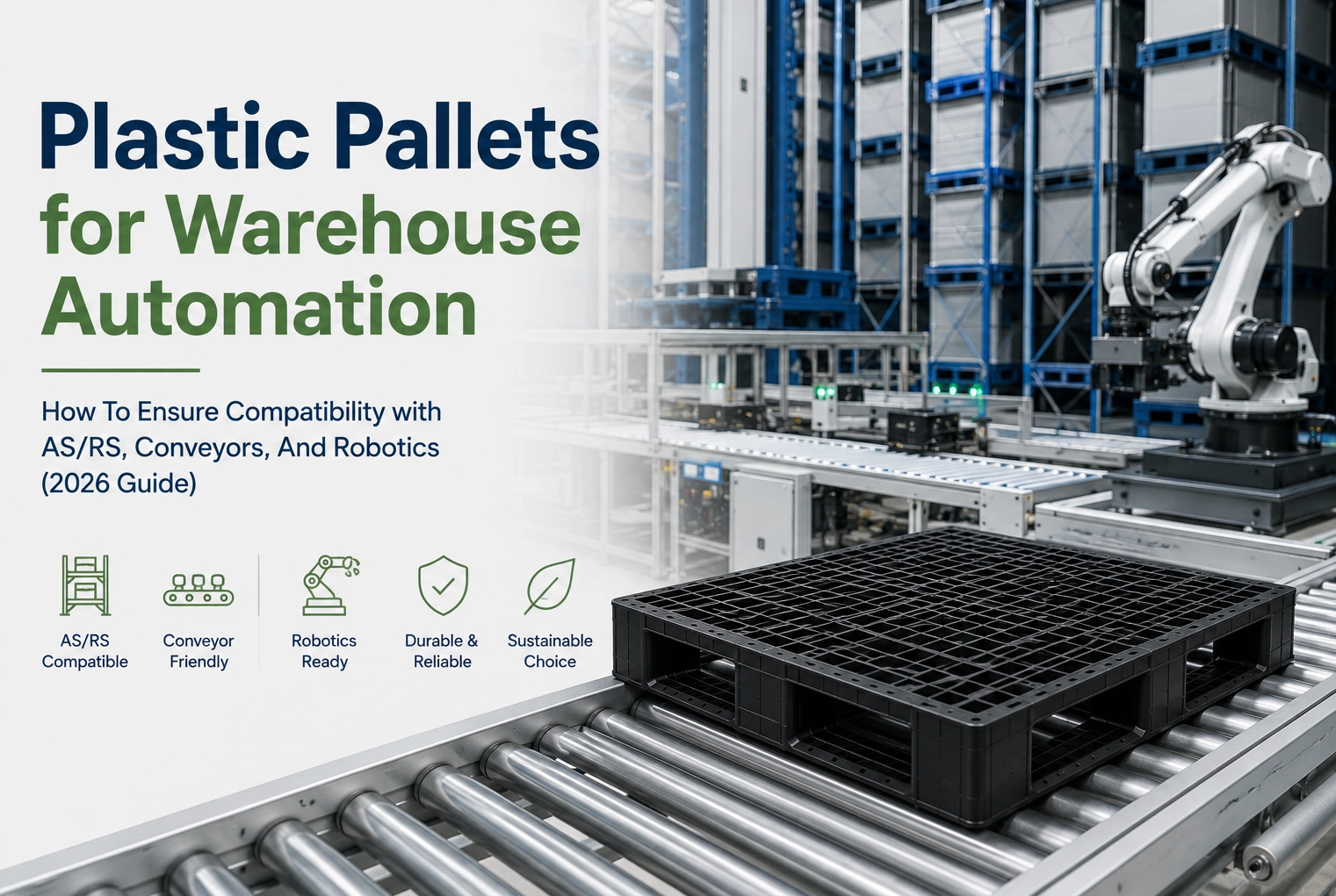 Plastic Pallets for Warehouse Automation —— How To Ensure Compatibility with AS/RS, Conveyors, And Robotics (2026 Guide)
