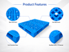 1200x1000x150 mm Full Perimeter Open Deck Plastic Pallet