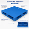 1200x1100x150 mm Double-Face Solid Top Plastic Pallet