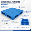 1100x1100x150 mm Full Perimeter Solid Top Plastic Pallet